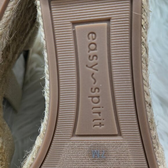 NIB Easy Spirit Mesa Espadrille Wedge - Size 7 Tan / Gold - Picture 5 of 9
